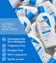 CeraVe AM Facial Moisturizing Lotion SPF 30 – Oil-Free Daily Sunscreen with Ceramides, Hyaluronic Acid & Niacinamide | All Skin Types