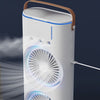 USB Dual-Head Rotating Mist Fan with Color Night Light — 3 Speed Settings | 360° Rotation | Portable Desk Cooling Fan 2026
