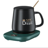 USB Coffee Mug Warmer with 3 Temperature Settings – Desk Beverage Heating Plate for Coffee, Tea, Cocoa & Milk | Home & Office Use (Green, Pink, White)