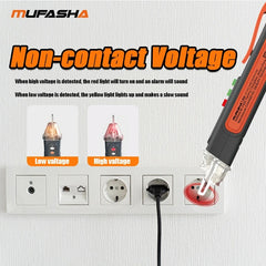 MUFASHA Non-Contact Voltage Detector | Smart AC Voltage Tester Pen | 12–1000V Breakpoint Finder