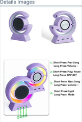 Touch Lamp Wireless Speaker – RGB Lighting, Voice Control, Bluetooth 5.3 | 5W | Purple