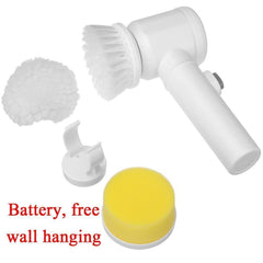 Electric Dust Cleaning Brush – Multi-Function Cordless Scrubber for Home, Kitchen & Bathroom | White