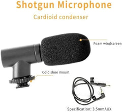 Professional Vlogging Kit with LED Light & Microphone – Adjustable Tripod, Bright Fill Light & Clear Audio | YouTube, TikTok & Instagram