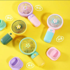 Mini Rechargeable Handheld Fan – USB Portable Cooling Fan for Home, Office & Travel | Multicolor