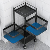 Premium 3-Tier Rotatable Fruit Basket | Black Iron Kitchen Storage Organizer 2026 – Rolling & Space-Saving