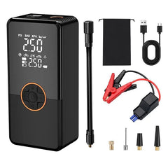 Super Energy 2-in-1 Jump Starter 1000A – Portable Car Battery Booster & Tire Inflator | Digital Display, Multi-Unit Pressure | Cars, Bikes & Trucks