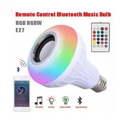 LED Music Bulb with Built-in Bluetooth Speaker & Remote Control – 16 Colors, USB Rechargeable Smart Party Light