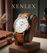 Men's Luxury Watch | Gold Dial | Green Leather Strap | Water Resistant | Comfort Fit | Imported Quality Pakistan