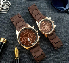 Unisex Chronograph Watch – Stainless Steel Multi-Color Band | Couple's Timepiece 2026