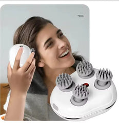 Electric Scalp Massager with Heat — Portable USB Rechargeable | 4 Massage Claws | 3 Modes | Deep Relaxation Wellness Tool 2026