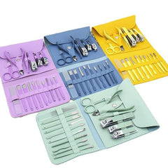 Premium Stainless Steel Mani Pedi Kit for Women | 2026 Nail Care Essentials – Stylish Leatherette Case