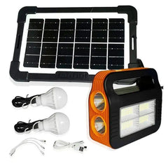 Solar Powered Flashlight & Portable Power Bank – Multifunctional Camping Lamp with 2 Bulbs & 3 USB Cables | Emergency Outdoor Light