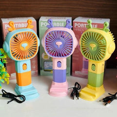 Premium Portable Rechargeable Fan with Stand | USB Mini Desk Fan – Fast Charge, Lightweight & Eco-Friendly