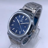 Unisex Royal Blue Quartz Watch – Stainless Steel Chain Strap | Water-Resistant Timepiece 2026