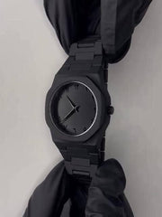 Men's Aluminum Quartz Watch | Black Dial Bold White Numerals | Lightweight Water-Resistant | Daily Wear Pakistan