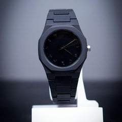 Men's Aluminum Quartz Watch | Black Dial Bold White Numerals | Lightweight Water-Resistant | Daily Wear Pakistan