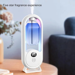 Portable USB Air Humidifier with LED Light – Quiet Mist, Digital Display & Sleek White Design | Bedroom, Office & Living Room