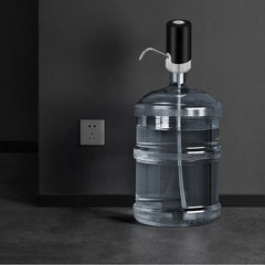 Electric Water Dispenser Pump for Water Bottles – Touch-Sensitive LED Button | Portable USB Rechargeable Water Pump for Home, Office & Outdoor Use (White & Black)