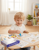 DIY Finger Painting Art Kit – Animal Edition | 12 Color Ink Pads & 16 Animal Cards | Ages 3+ | Kids Art & Craft