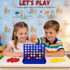 Four Connect Travel Board Game | Classic 2-Player Strategy Game | Ages 3+ | Family & Travel Fun