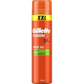 Gillette Fusion 5X Action Shave Gel Sensitive XXL 240ml | Almond Oil Shaving Gel for Men