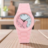 Pink Carbon Fiber Women's Watch with Butterfly Lock | Trending Ladies Timepiece 2026
