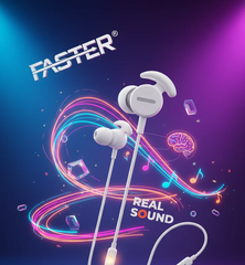 Faster F-9T Type-C Wired In-Ear Earphones – Real Sound Quality | USB-C Plug & Play | Compatible with All Type-C Devices