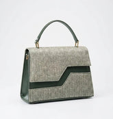 Elegant Textured Flap Handbag for Women – Geometric Top Handle Bag