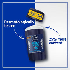 NIVEA MEN Fresh Active Deodorant Stick 50ml | 48H Long-Lasting Freshness