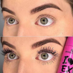 Essence I Love Extreme Crazy Volume Mascara | Bold Black Volumizing Mascara with Fiber Brush