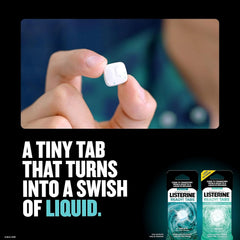 Listerine Ready! Tabs Chewable Mouthwash Tablets – Clean Mint | 8 Tablets | Alcohol-Free, Sugar-Free | No Water Needed