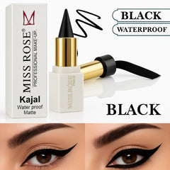 MISS ROSE White Waterproof Kajal & Eyeliner | Smudge-Proof Matte Eye Definer for Waterline & Lash Line