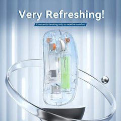 Dual-Mode Wireless Mouse Bluetooth Transparent Design