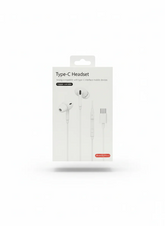 USB Type-C Wired In-Ear Headset – Copper Core Wire | Inline Volume Control & Call Handling | Compatible with USB-C Devices