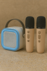 Colorful Karaoke Sound System – Portable Speaker with Dual Wireless Microphones | Fun for Kids, Parties & Family Gatherings