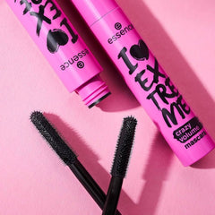 Essence I Love Extreme Crazy Volume Mascara | Bold Black Volumizing Mascara with Fiber Brush