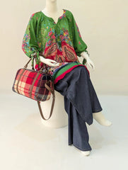 Floral Kurti Set – Printed Kurti with Wide-Leg Palazzo Pants