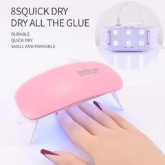 SUNmini UV/LED Nail Lamp – Fast Gel Curing Portable Nail Dryer | Home & Travel