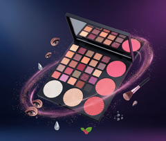 Mocallure 3-in-1 Eyeshadow Highlight & Blusher Palette – Matte & Shimmer Shades | All-in-One Face & Eye Makeup Palette