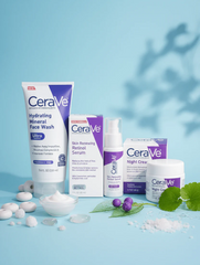 CeraVe Hydration & Renewal Bundle – Face Wash + Retinol Serum + Night Cream | Complete Skincare Set