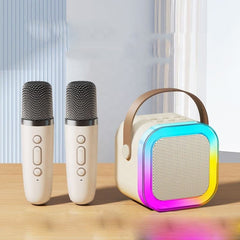 Colorful Karaoke Sound System – Portable Speaker with Dual Wireless Microphones | Fun for Kids, Parties & Family Gatherings