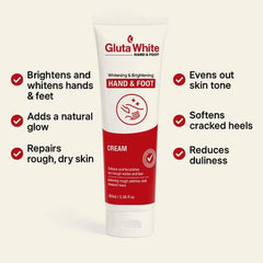 Gluta White Whitening & Brightening Hand & Foot Cream 100ml | Deep Moisturizing Skin Repair