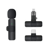 K8 3-in-1 Wireless Lavalier Microphone | Noise Reduction Clip-On Mic
