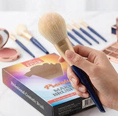 Professional Cosmetic Brush Kit | 10-Piece Makeup Brush Set for Face & Eyes | Soft Synthetic Bristles