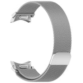 Stainless Steel Smart Watch Band for Samsung Galaxy Watch 4, 5, 6 & 7 – Polished Finish, Secure Clasp | 165mm | Silver & Black
