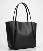 Classic Leather Tote Bag for Women – Large Capacity PU Leather Shoulder Bag