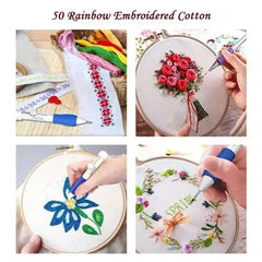 Magic Embroidery Pen Set – 3D Punch Needle Tool Kit for DIY Weaving, Cross Stitch & Creative Embroidery Designs