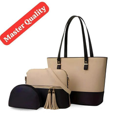 Women's Leather Shoulder Bag Set (3 Pcs) — Minimalist Multi-Color Bundle | Quiet Luxury 2026