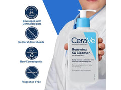 CeraVe Renewing SA Cleanser – 237ml | Salicylic Acid Face Wash for Smooth, Clear Skin