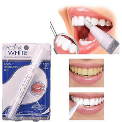 Dazzling White Instant Teeth Whitening Pen 2g – Professional Strength 4-in-1 Formula | Ultra Fine Brush Applicator
